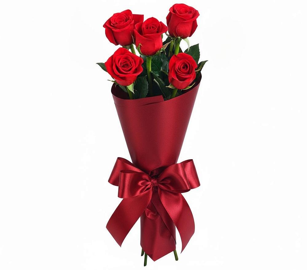 Букет 5 Красных роз Эдлесс Лав в Иннополисе