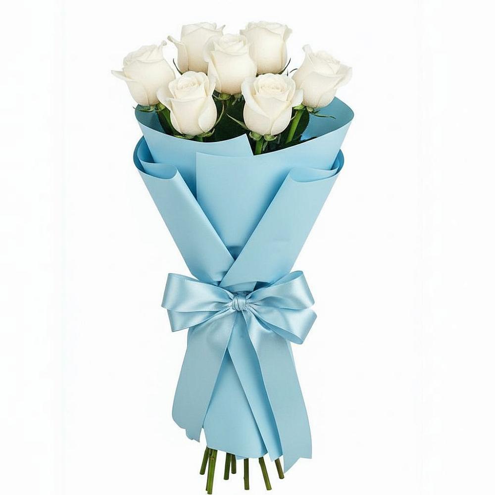 Букет 7 белых роз Проуд в Иннополисе