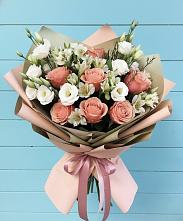 Букет цветов из:  Розы, Альстромерии и Лизиантусы в Иннополисе