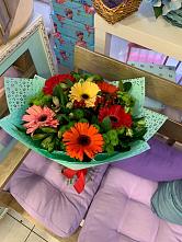 Букет цветов из:  Герберы, Хризантемы и Альстромерии #REPLACE_PRED# Иннополисе