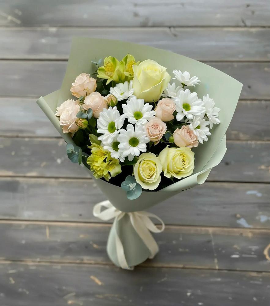 Букет цветов из: Альстромерии, Розы и Хризантемы в Иннополисе