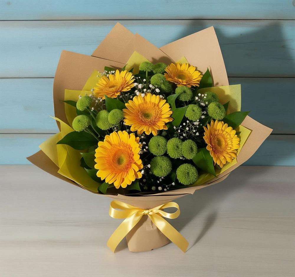 Букет цветов из: Герберы и Хризантемы в Иннополисе