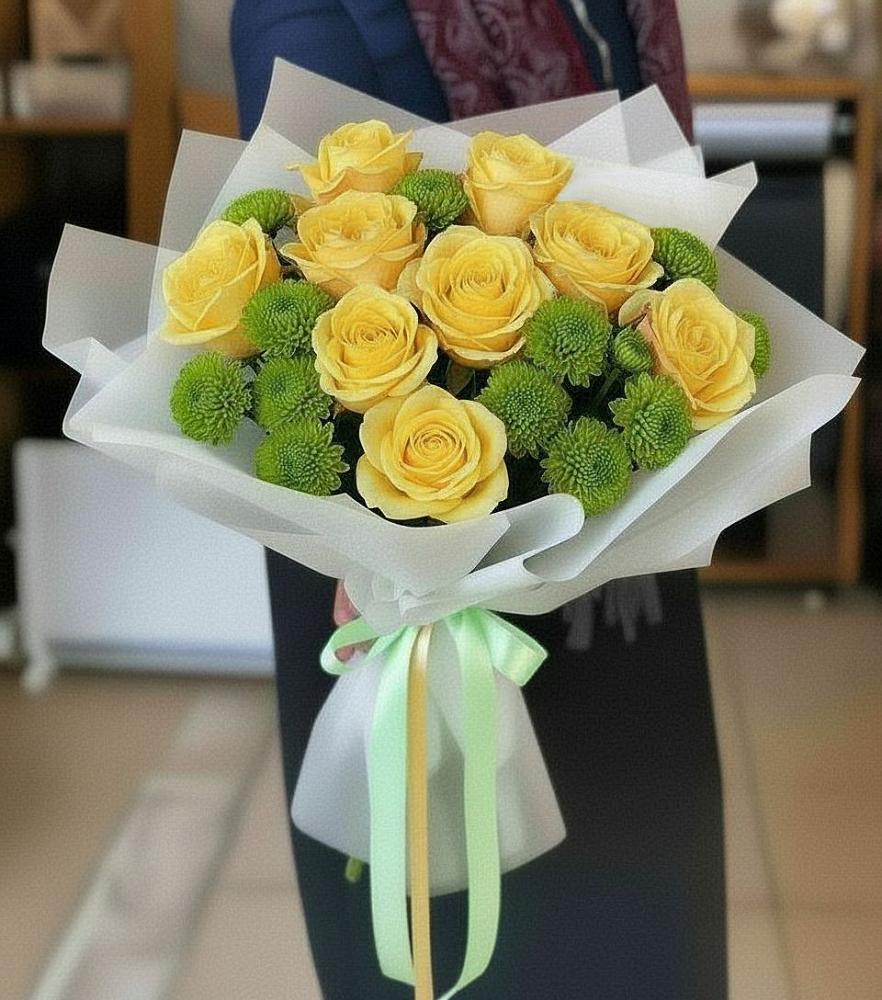 Букет цветов из: Хризантемы и Розы в Иннополисе