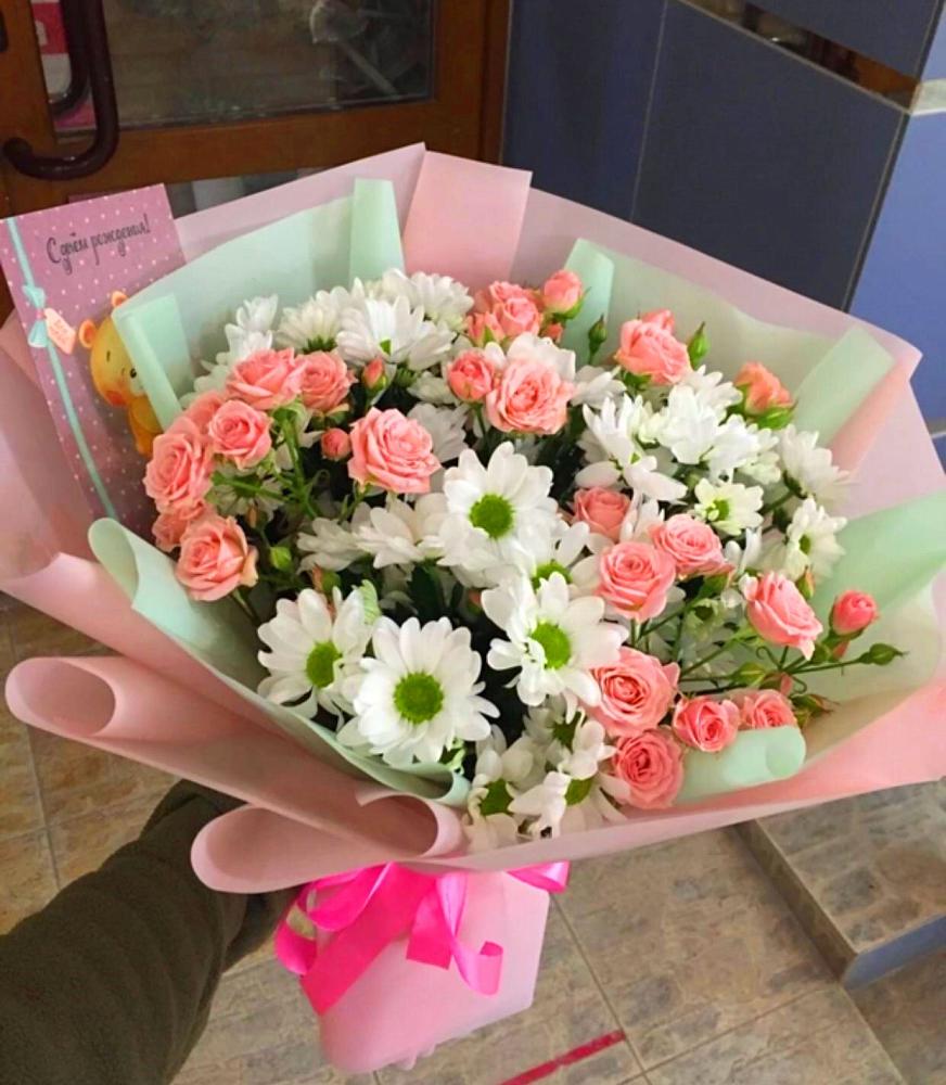 Букет цветов из: Розы и Хризантемы в Иннополисе