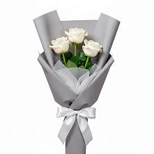 Букет 3 белые розы в Иннополисе