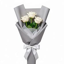 Букет 3 белые розы в Иннополисе