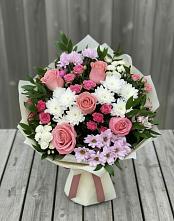 Букет цветов из:  Альстромерии, Гвоздики, Розы и Хризантемы #REPLACE_PRED# Иннополисе