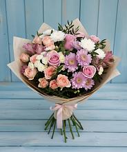 Букет цветов из:  Хризантемы, Розы и Альстромерии в Иннополисе