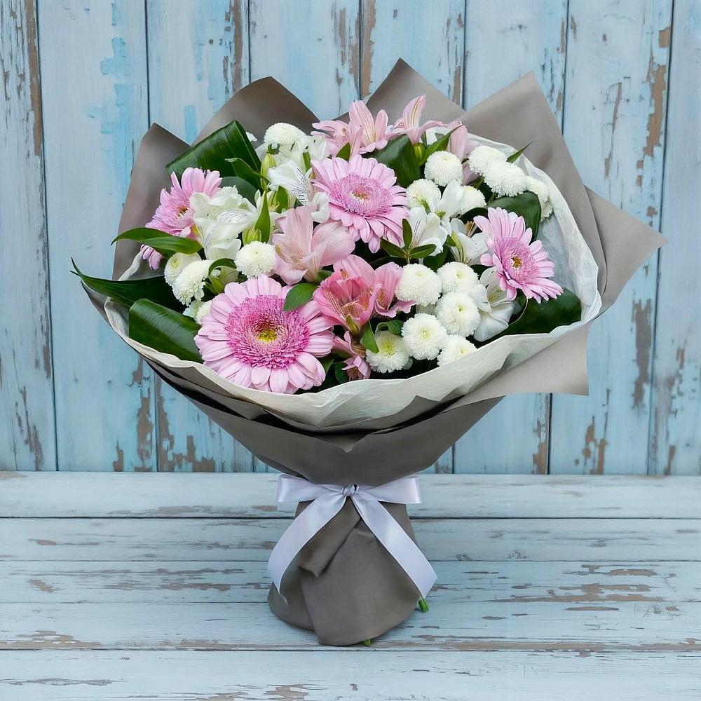 Букет цветов из: Герберы, Альстромерии и Хризантемы в Иннополисе