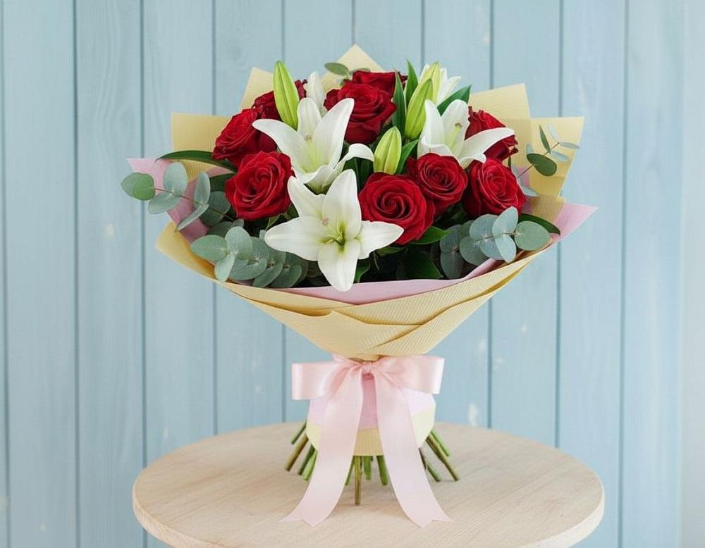 Букет цветов из: Лилии и Розы в Иннополисе